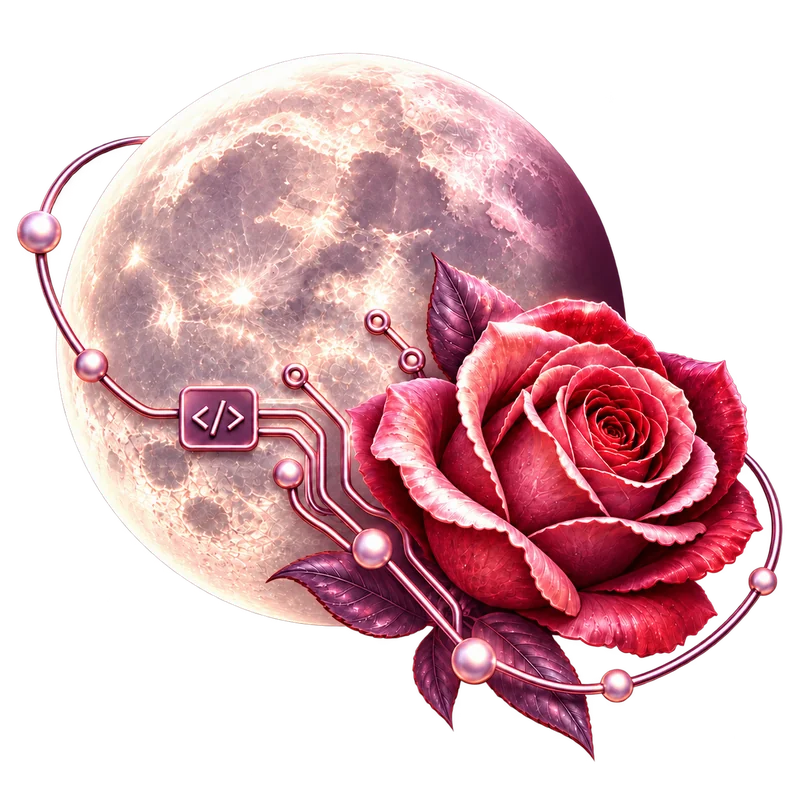 Logotipo da Luna Fleur, empresa de tecnologia, design e marketing digital