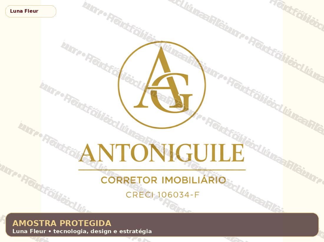 Amostra protegida de identidade visual Antoniguile Corretor