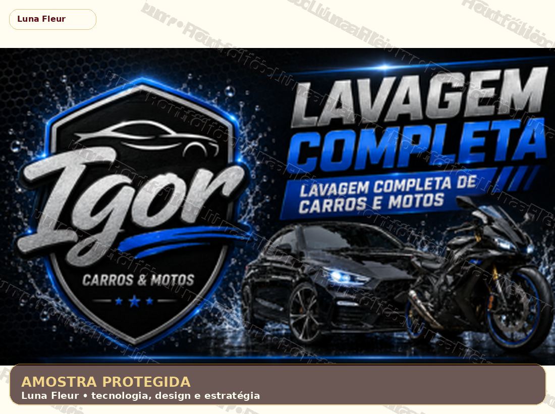 Amostra protegida de cartão Igor Carros e Motos