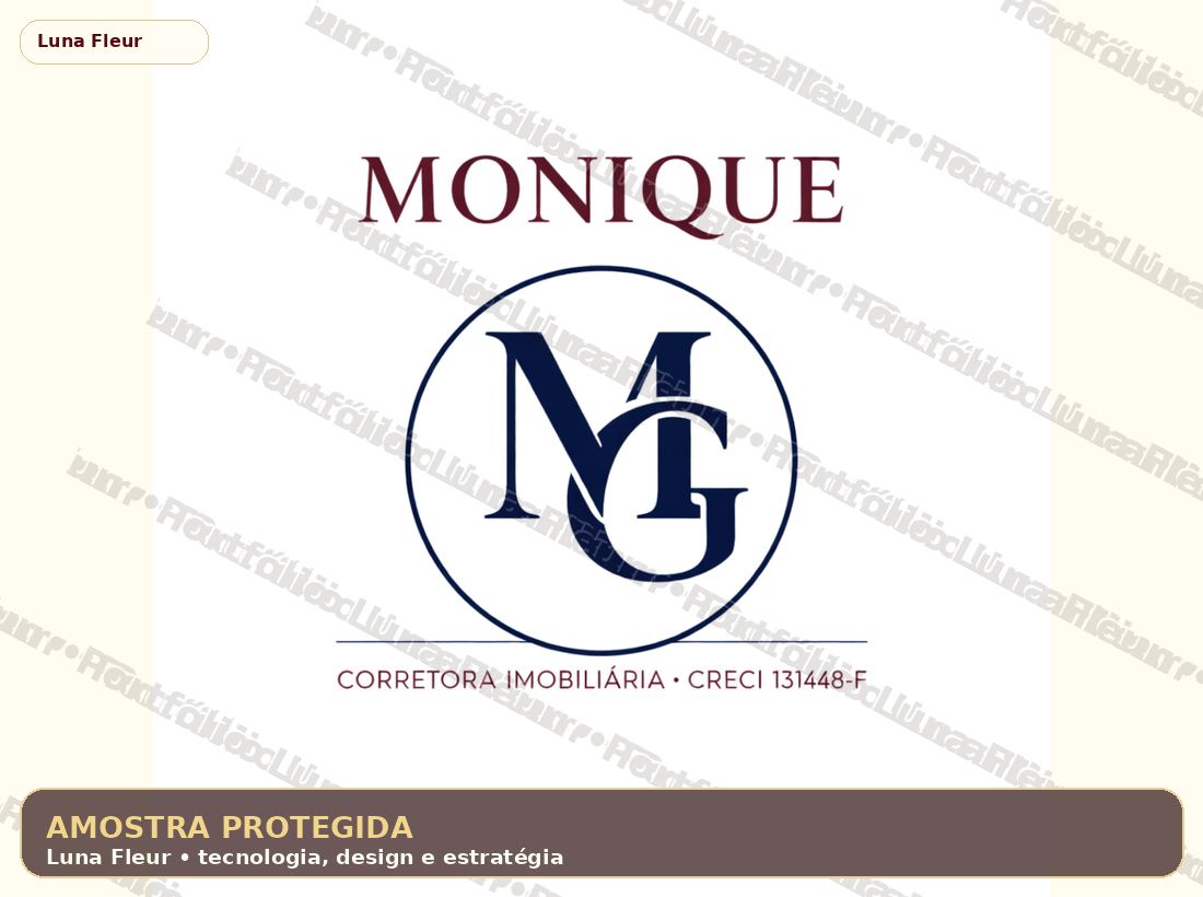 Amostra protegida de logotipo Monique Corretora