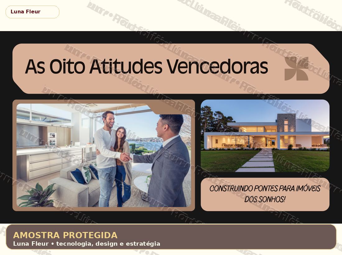 Amostra protegida de apresentação imobiliária oito atitudes vencedoras